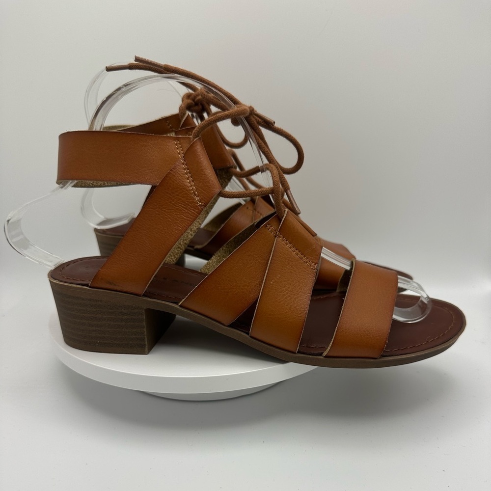 ROCK & CANDY “Gillee” Strappy Leather Sandals, Size 8, EUC